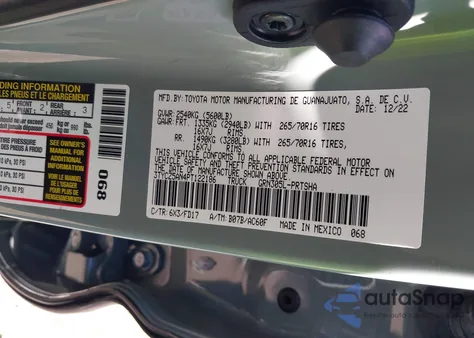 2023 Toyota Tacoma Trd Off Road from USA, damaged, VIN 3TYCZ5AN4PT122186